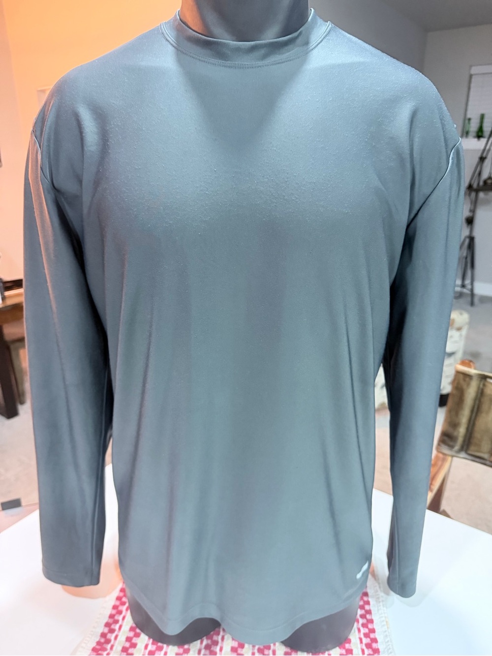Men's Long-Sleeve Athletic Tee in Slate Gray